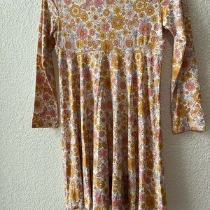 Charming Floral Kids Dress in Pink and Orange SIZE 10 girls